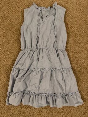 Cupshe Light Blue Tiered Ruffle Midi Dress